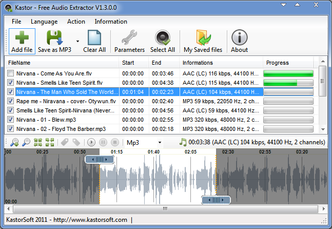 Free Audio Extractor screen shot